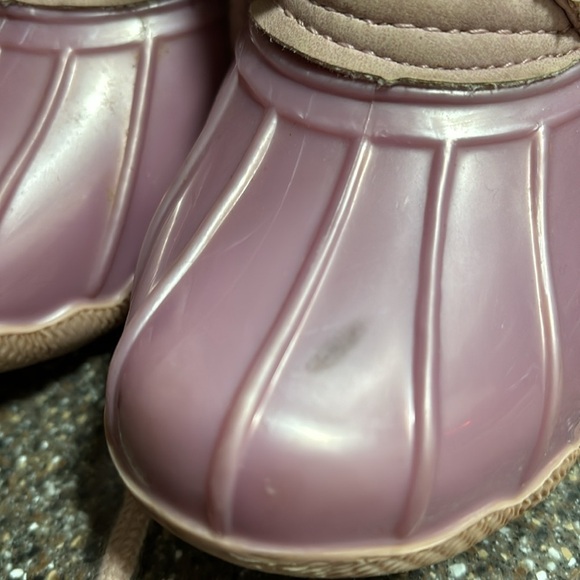 Pre-owned ADRIENNE VITTADINI BAMBINI TODDLER 9 PINK GLITTER DUCK BOOTS - Picture 15 of 15